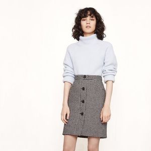 Maje Check Pencil Skirt
